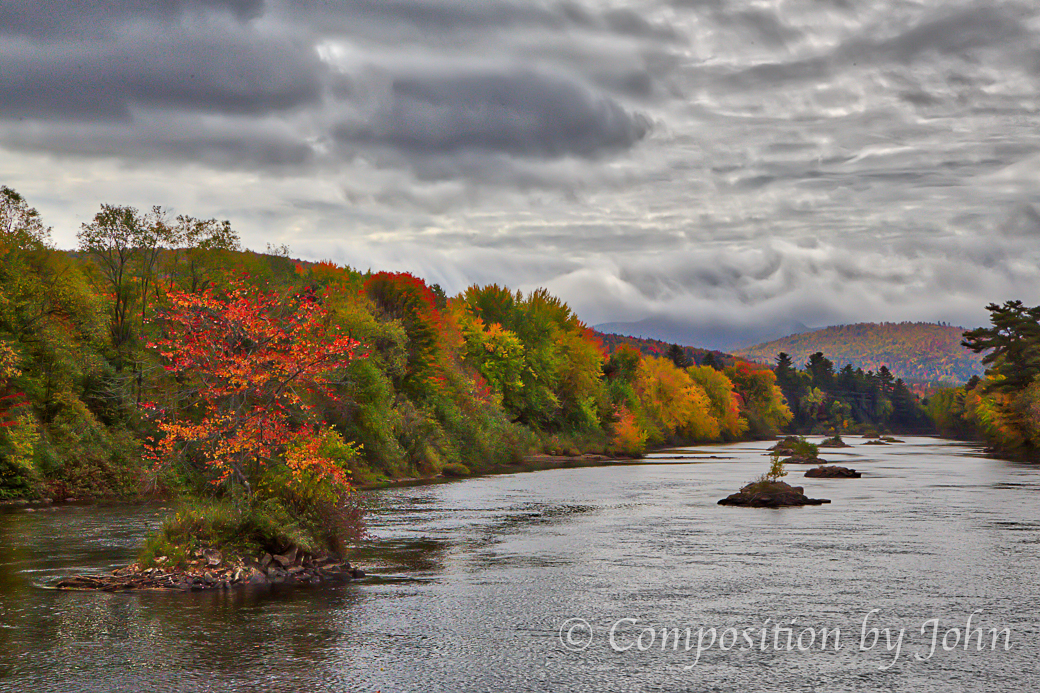 Along the banks of the Androscoggin River north of Berlin
