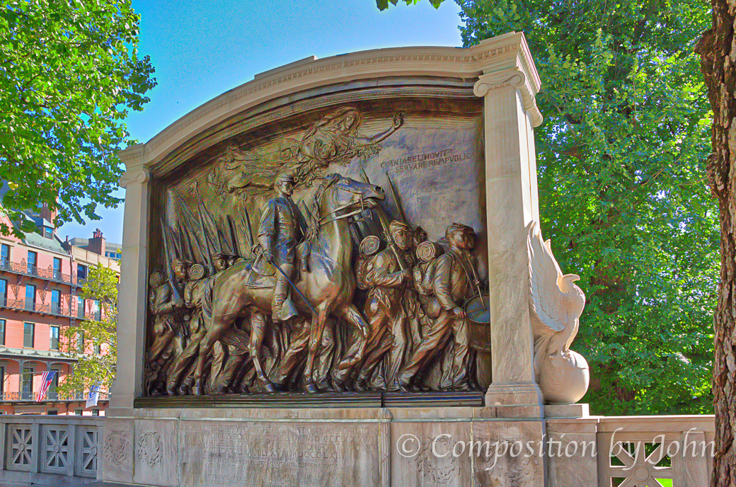 Saint-Gauden's Robert Gould Shaw Memorial on the Boston Common which we originally saw at his home in New Hampshire.