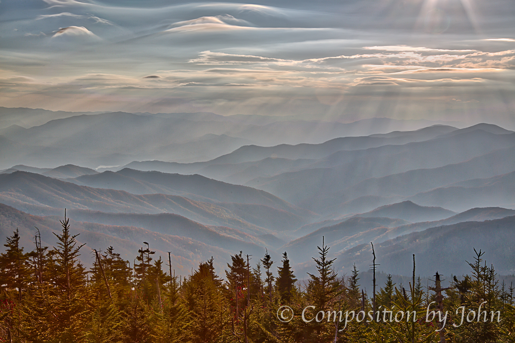 one of the first vistas we had of the Great Smoky Mountains 
